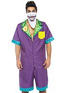 Joker from Batman, costume jumpsuit, pocket, vertical stripes